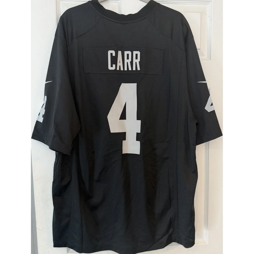 Las Vegas Raiders NWT #4 Derek Carr Jersey 2XL Nike On Field Black NFL Football - Picture 2 of 13